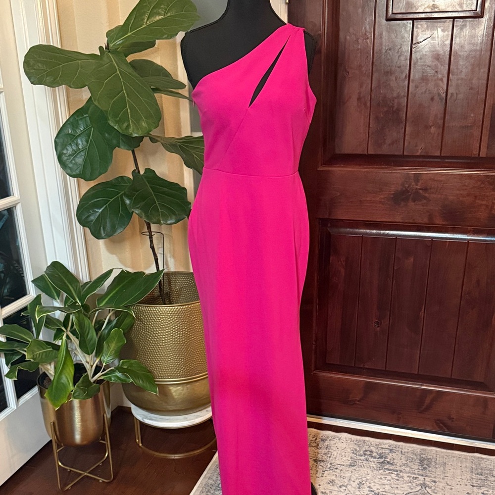 bebe One-Shoulder Cutout Gown Size 6